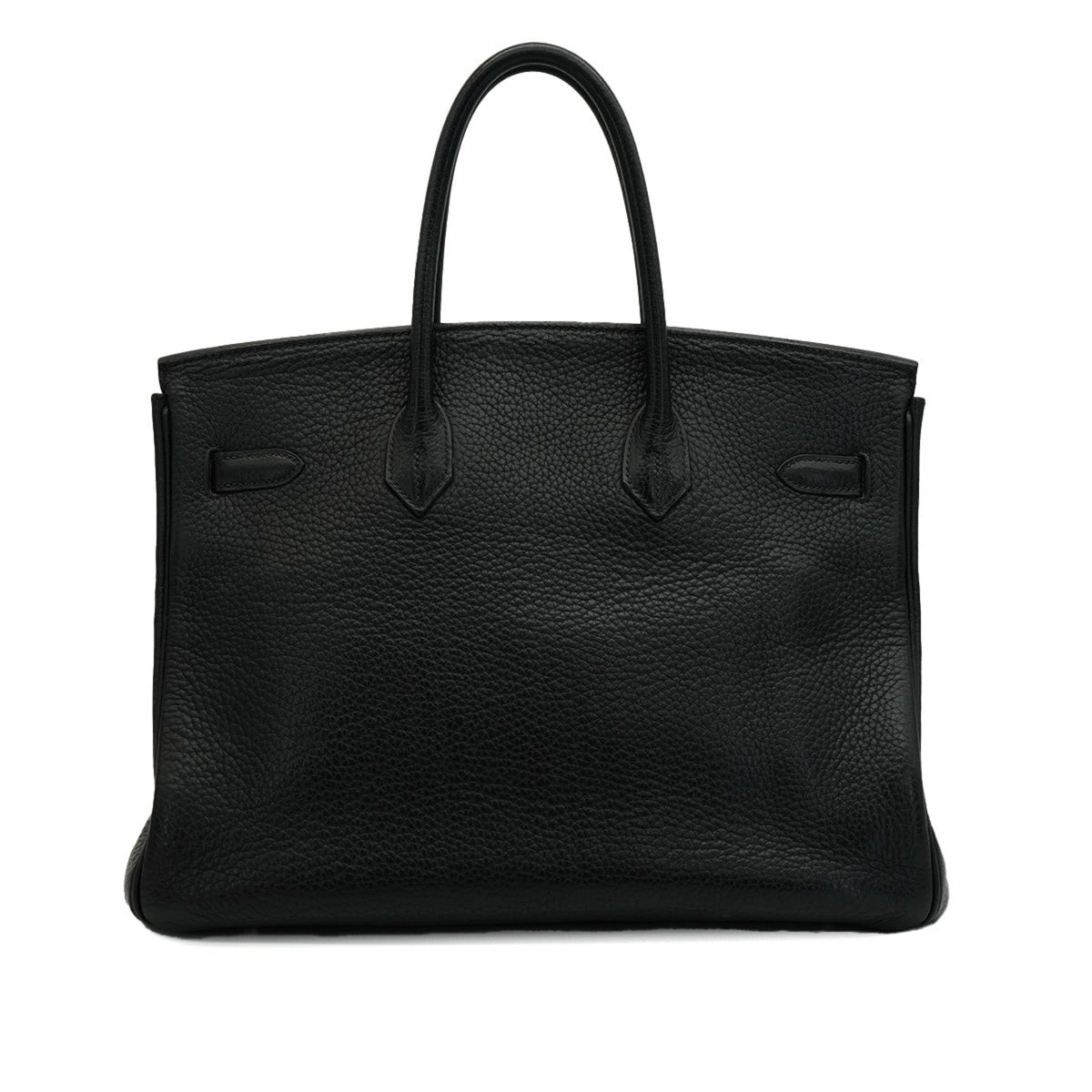 Birkin 35 Taurillon Clemence Leather Top-handle Handbag Black