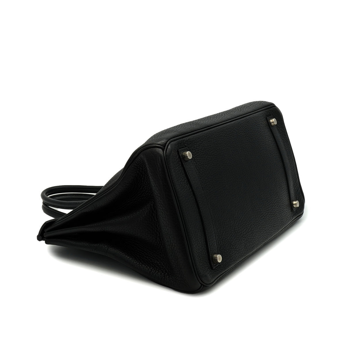 Birkin 35 Taurillon Clemence Leather Top-handle Handbag Black