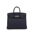 322610120 Birkin 25 Togo Leather Top handle Bag Blue 1