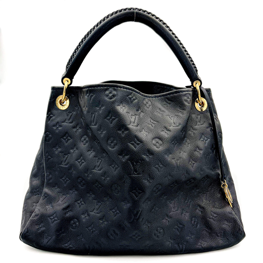 Artsy Leather Empreinte Hobo Shoulder Bag Navy