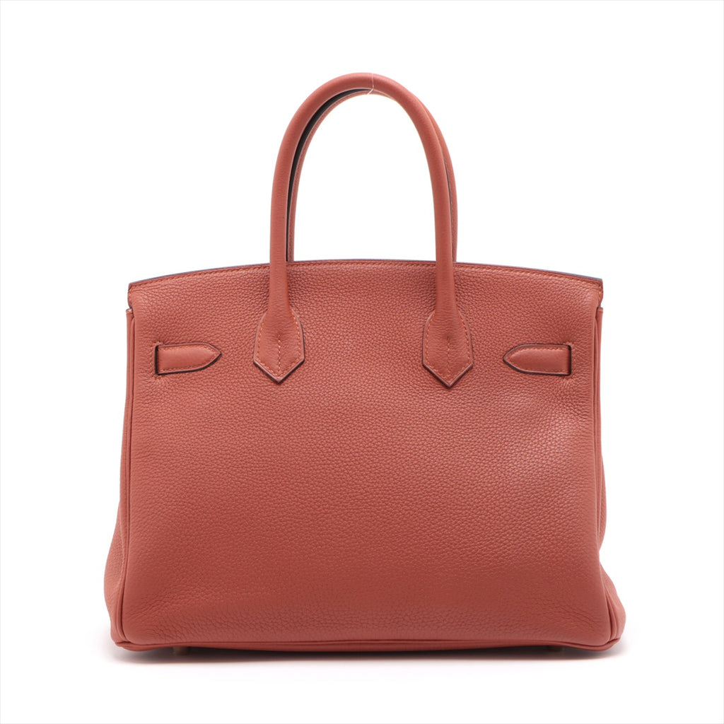 Birkin 30 Taurillon Clemence Leder Top-Handle Bag Brique 
