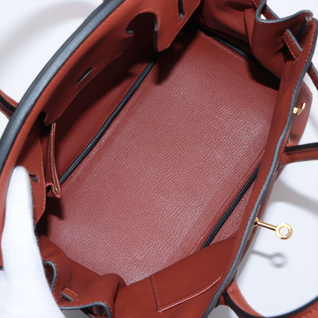 Birkin 30 Taurillon Clemence Leder Top-Handle Bag Brique 