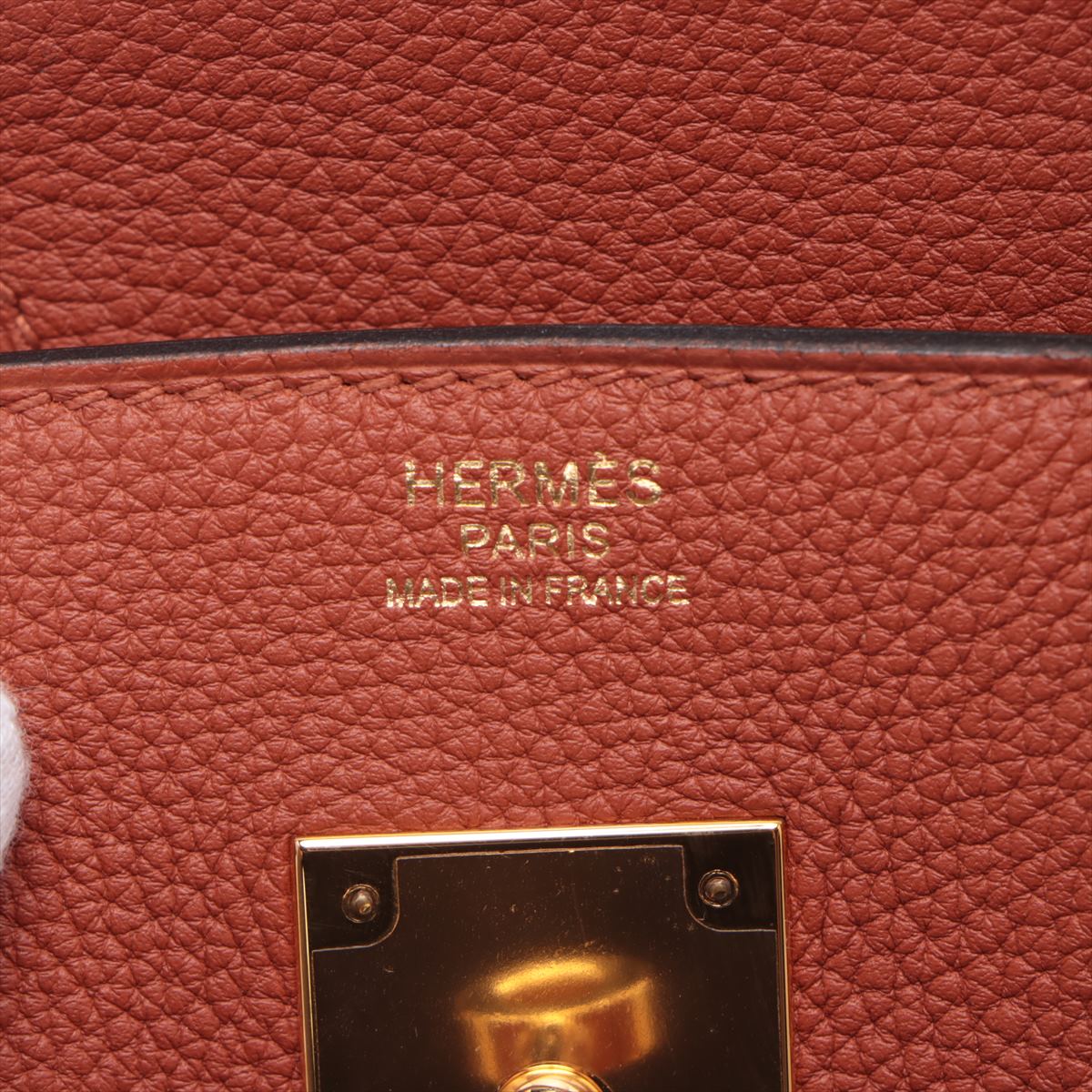 Birkin 30 Taurillon Clemence Leder Top-Handle Bag Brique 