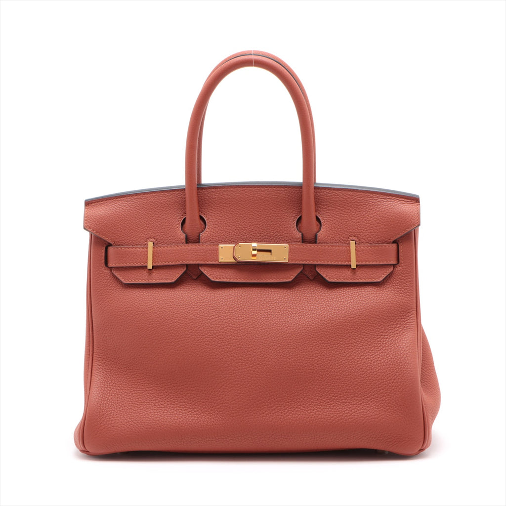Birkin 30 Taurillon Clemence Leder Top-Handle Bag Brique 