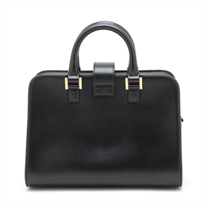 Cabas Baby Leather 2-Ways Top-handle Bag Black