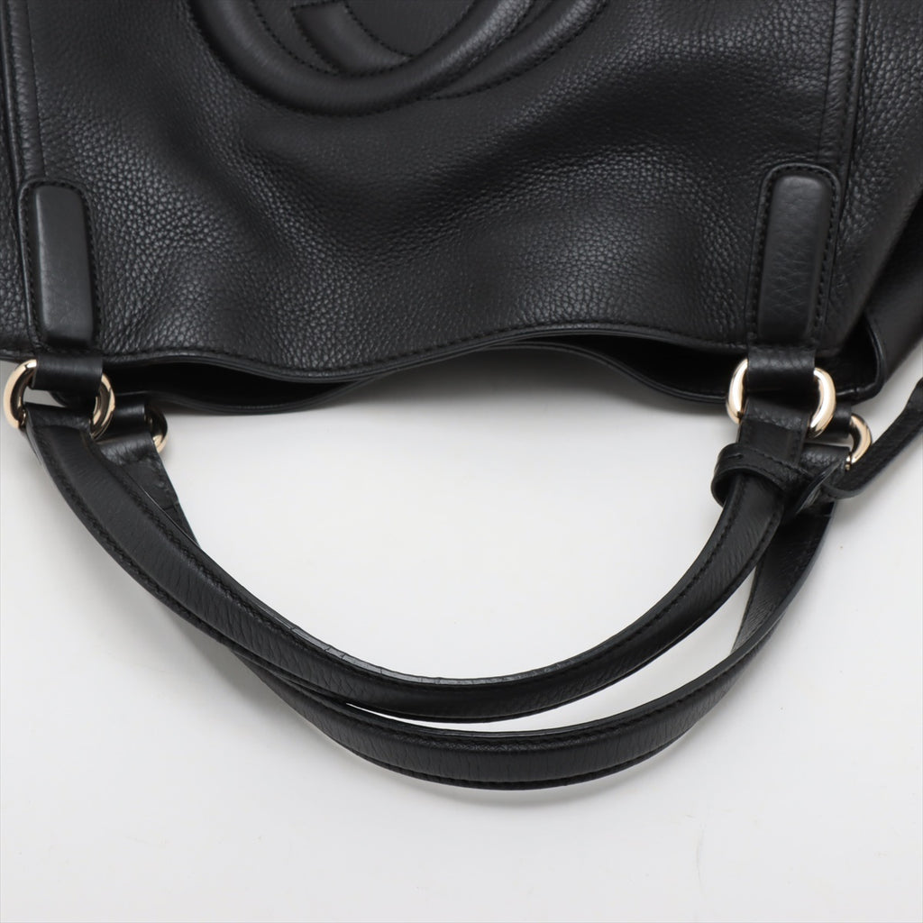 Soho Médio couro Hobo Ombro bolsa Preto 