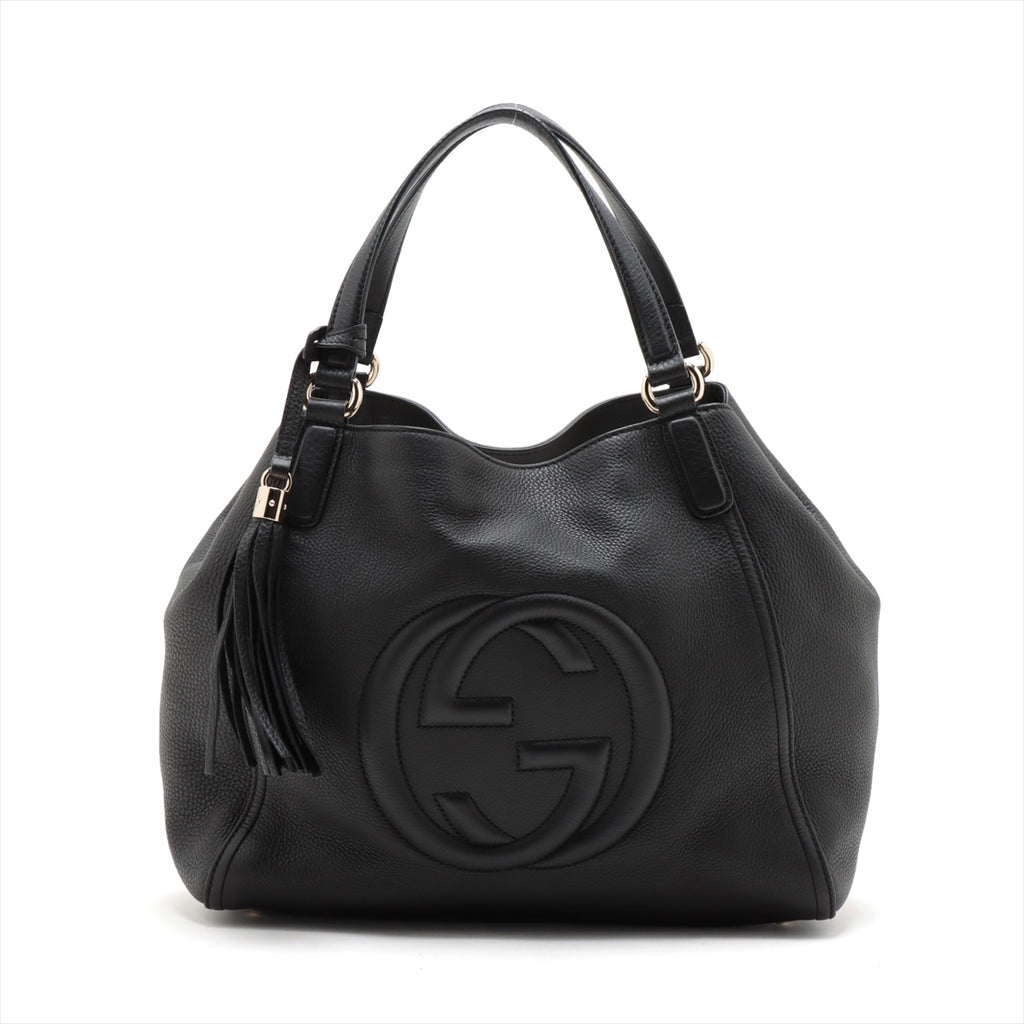 Soho Médio couro Hobo Ombro bolsa Preto 