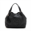 Soho Médio couro Hobo Ombro bolsa Preto 