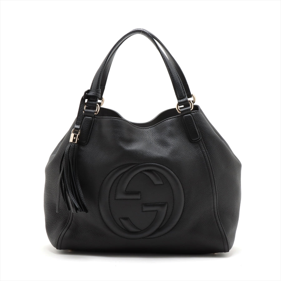 Sac à bandoulière hobo en cuir medium Soho noir 