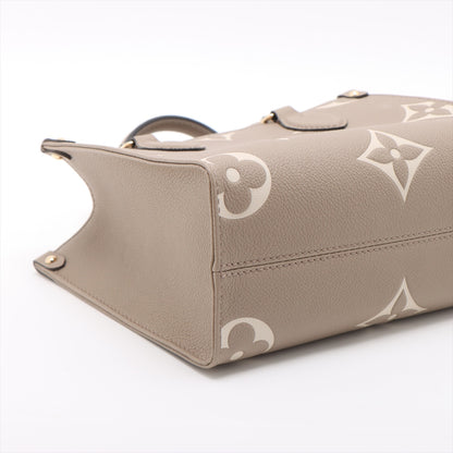 Onthego PM Cuir de veau grainé Empreinte Tote Sac porté épaule Giant Empreinte 