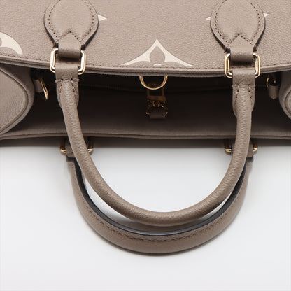 Onthego PM Cuir de veau grainé Empreinte Tote Sac porté épaule Giant Empreinte 