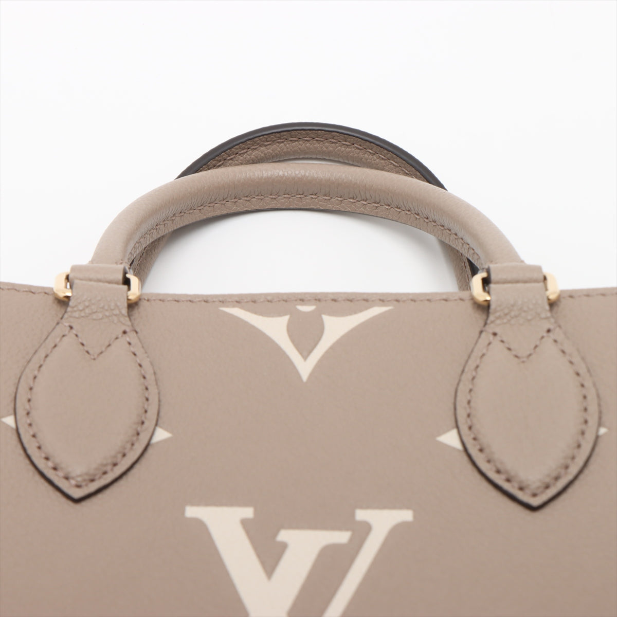 Onthego PM Cuir de veau grainé Empreinte Tote Sac porté épaule Giant Empreinte 