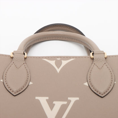 Onthego PM Cuir de veau grainé Empreinte Tote Sac porté épaule Giant Empreinte 