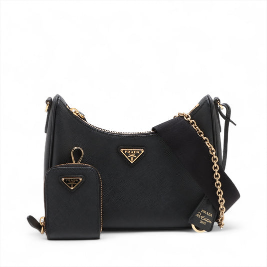 Re-Edition 2005 Leather Pouch Crossbody Black