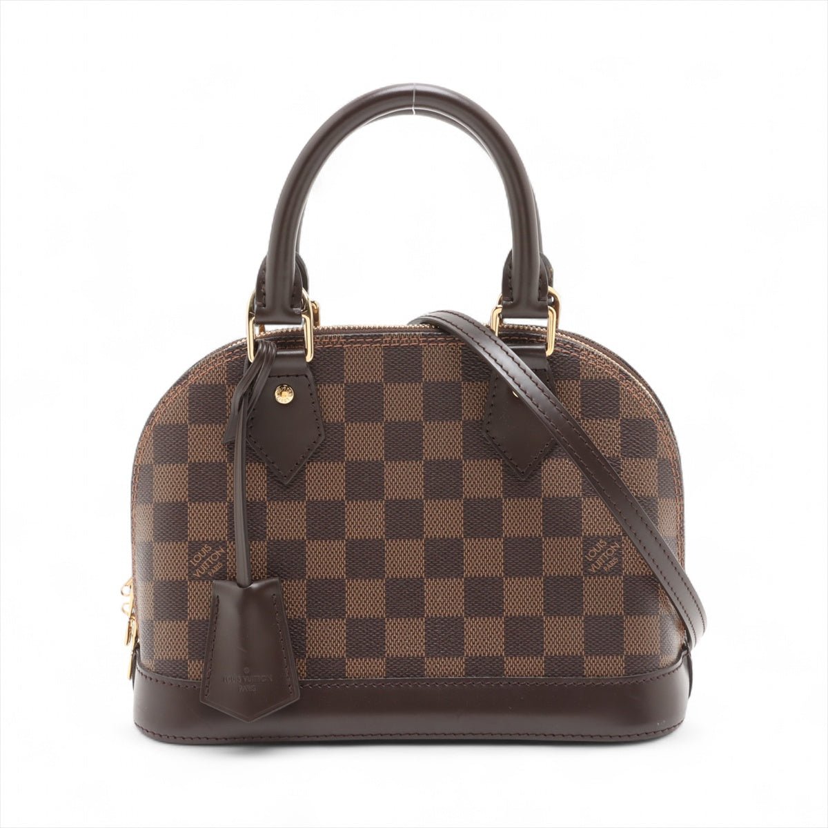 Alma BB Canvas 2-Ways Top-handle Bag Damier Ebene