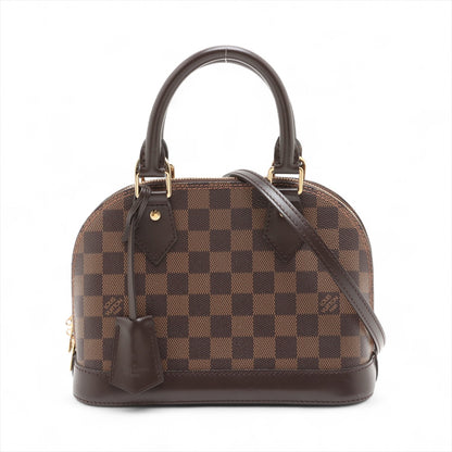 Alma BB Canvas 2-Ways Top-handle Bag Damier Ebene