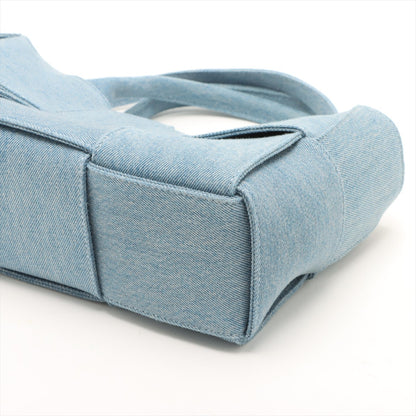 The Arco Mini Denim Maxi Intrecciato Tote Shoulder Bag