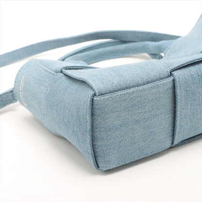The Arco Mini Denim Maxi Intrecciato Tote Shoulder Bag