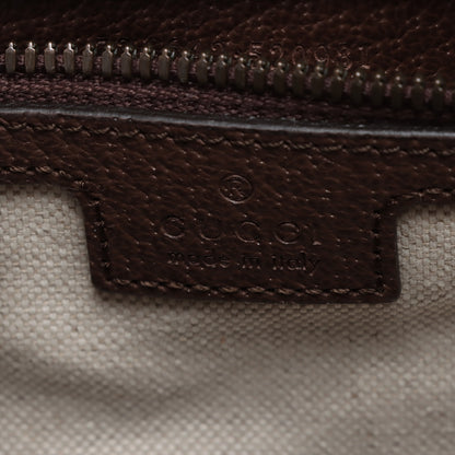 Bolsa Trunk Ophidia Boston couro & Canvas GG Supreme Marrom 