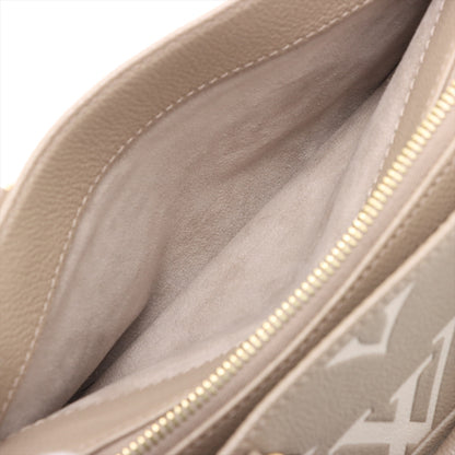 Onthego Leder East West Empreinte Tote Handtasche Taupe 