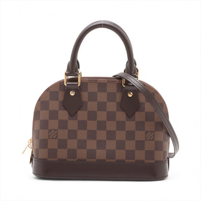 Alma BB Canvas 2-Ways Top-handle Bag Damier Ebene