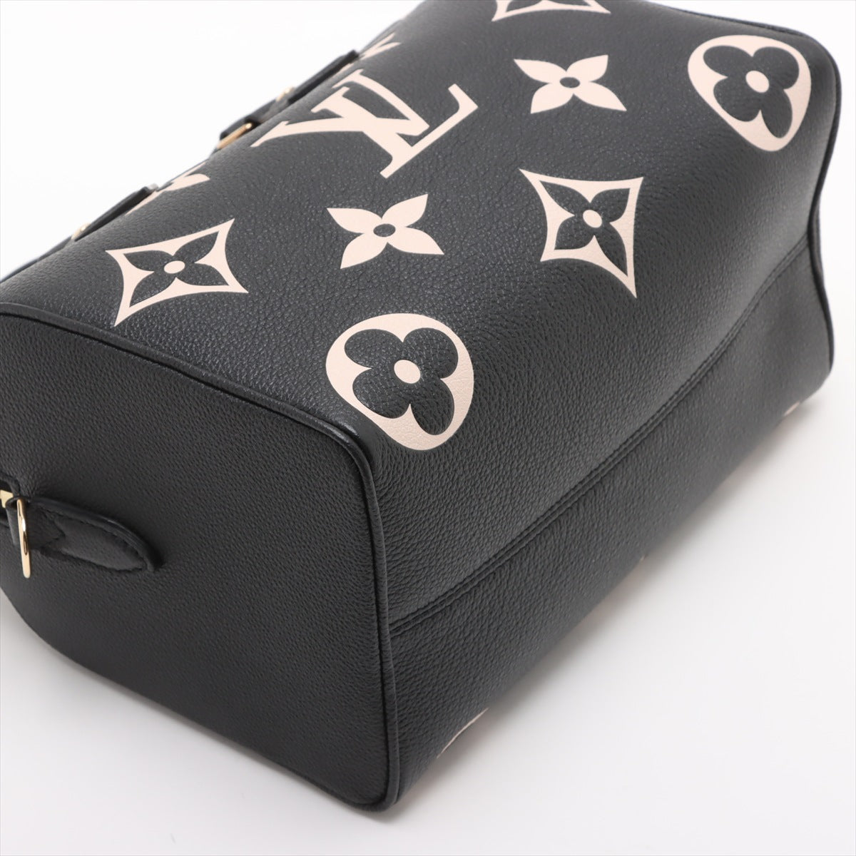 Speedy 25 Bandoulière Empreinte Leather Trunk Bag Black