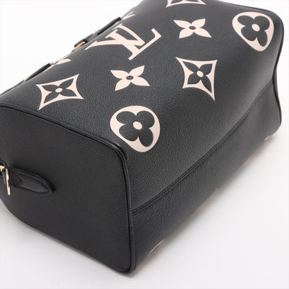 Speedy 25 Bandoulière Empreinte Leather Trunk Bag Black