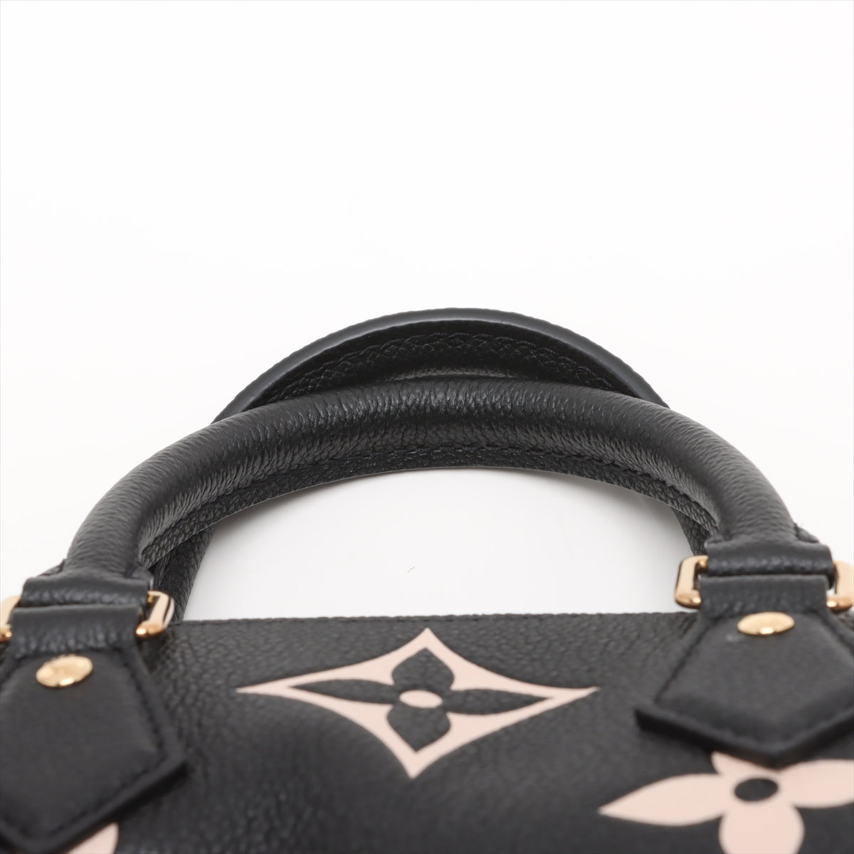 Speedy 25 Bandoulière Empreinte Leather Trunk Bag Black