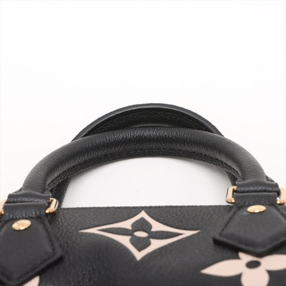 Speedy 25 Bandoulière Empreinte Leather Trunk Bag Black