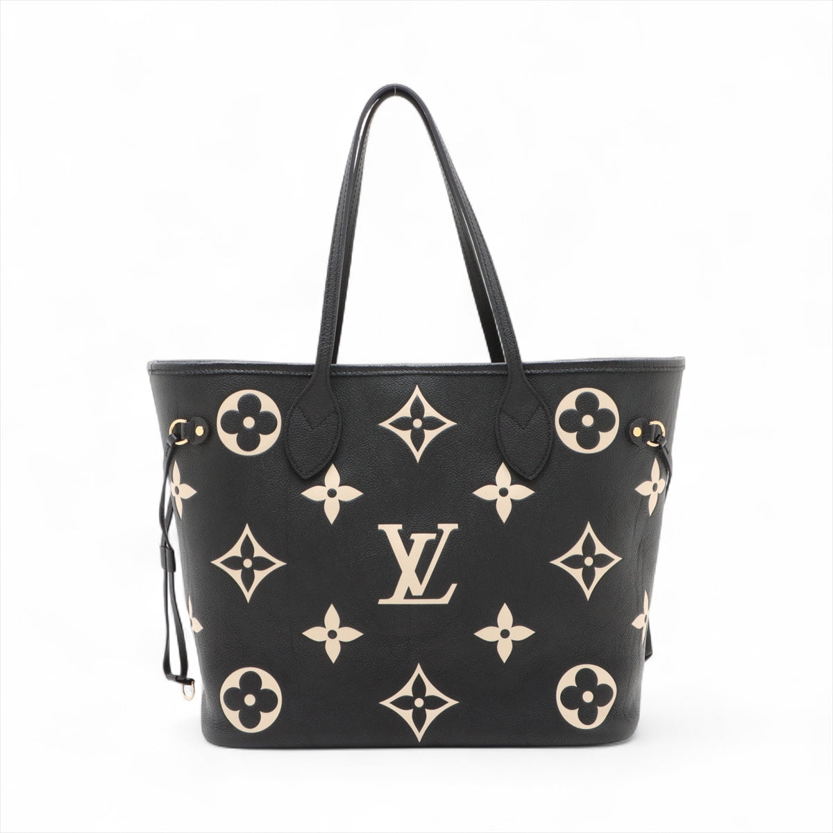 Neverfull MM Leather Empreinte Shopper Shoulder Bag Black