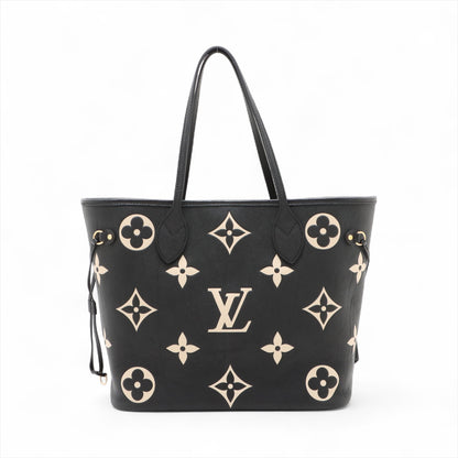 Neverfull MM Leather Empreinte Shopper Shoulder Bag Black