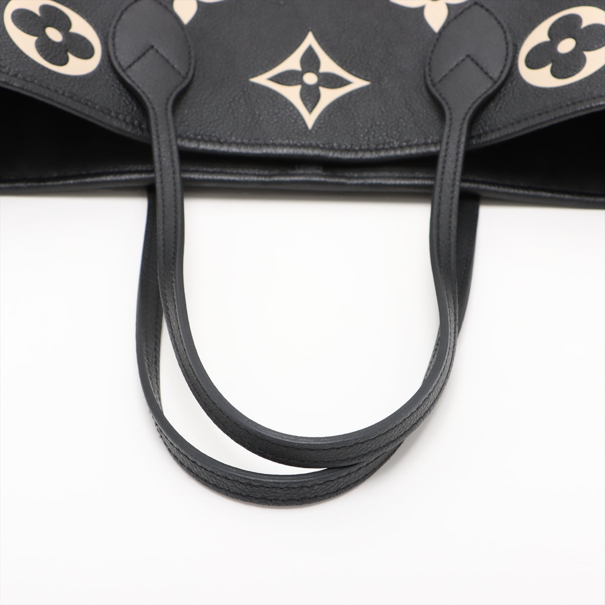 Neverfull MM Leather Empreinte Shopper Shoulder Bag Black