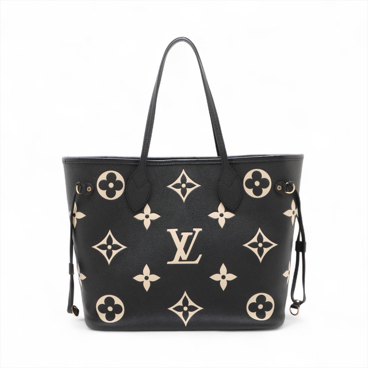 Neverfull MM Leather Empreinte Shopper Shoulder Bag Black