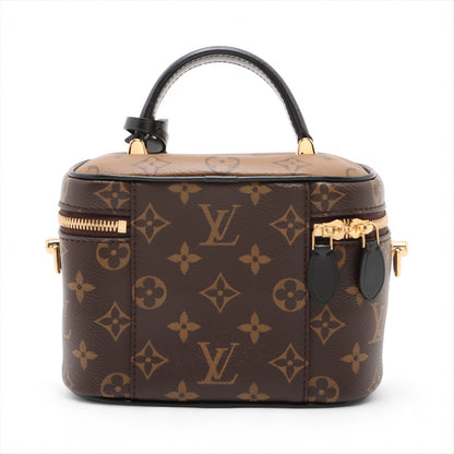 Vanity Leather Monogram Reverse Top-handle Handbag Brown