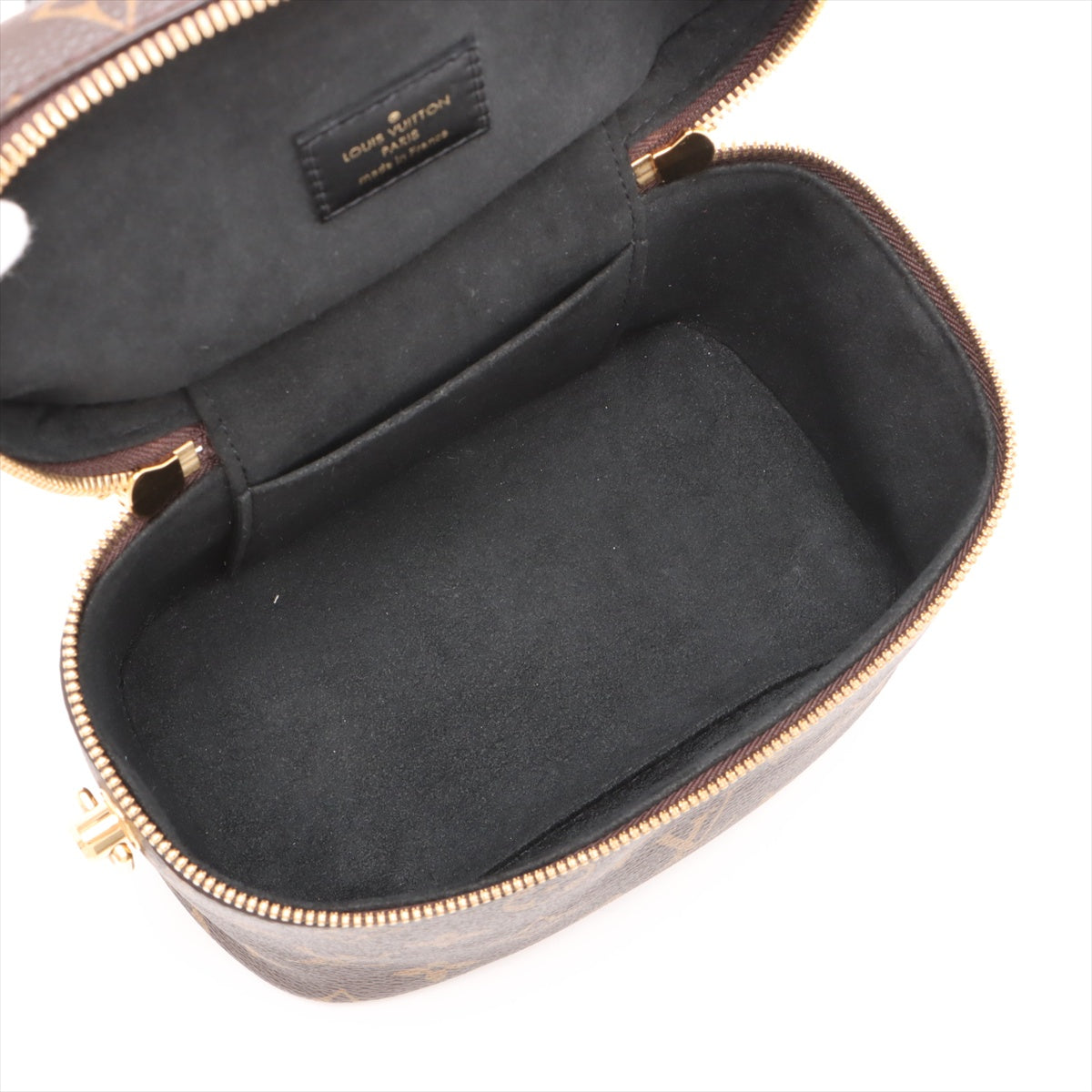 Vanity Leather Monogram Reverse Top-handle Handbag Brown