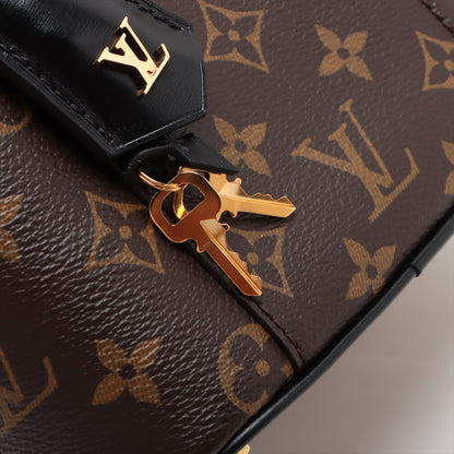Vanity Leather Monogram Reverse Top-handle Handbag Brown