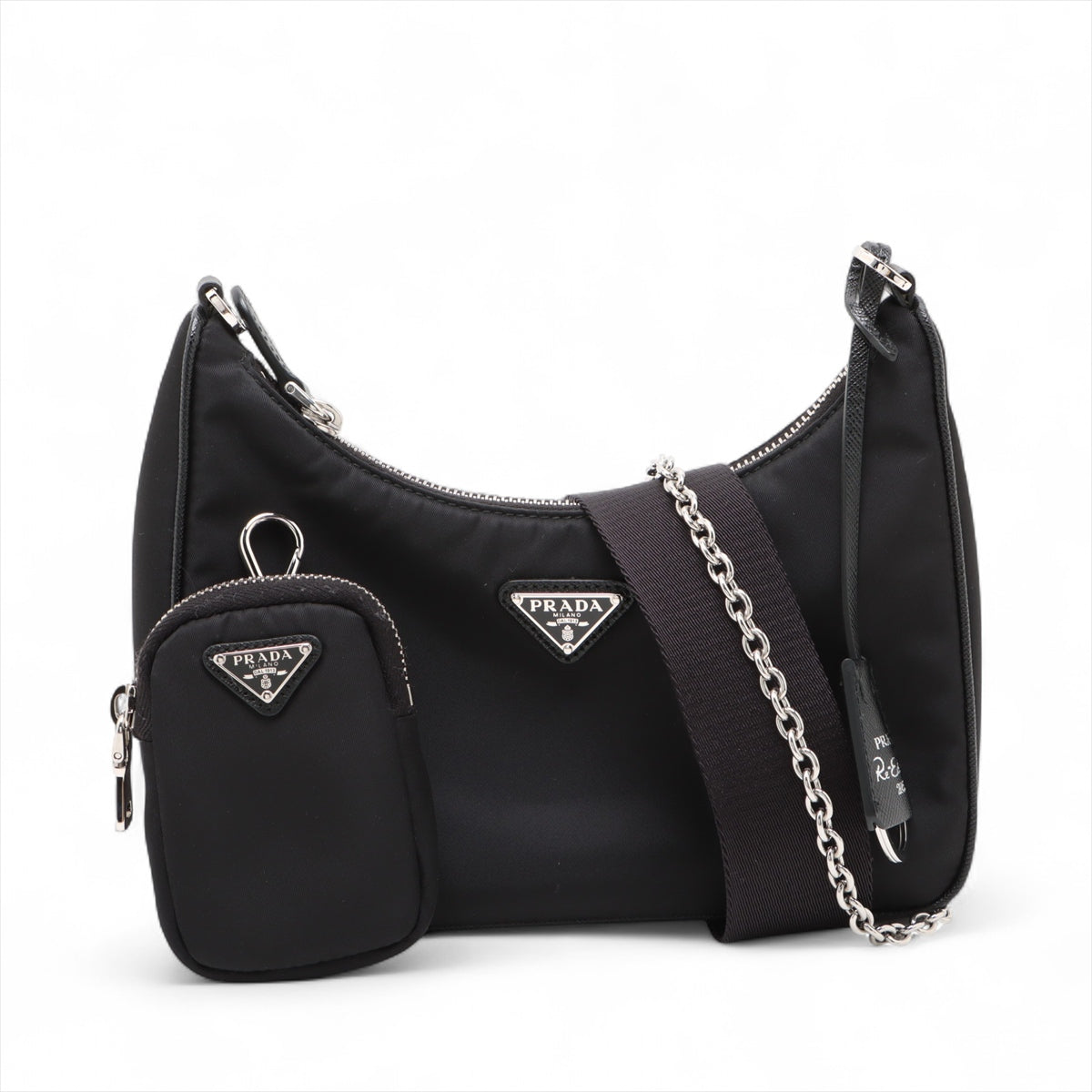 Re-Edition 2005 Econyl Nylon Pouch Crossbody Black