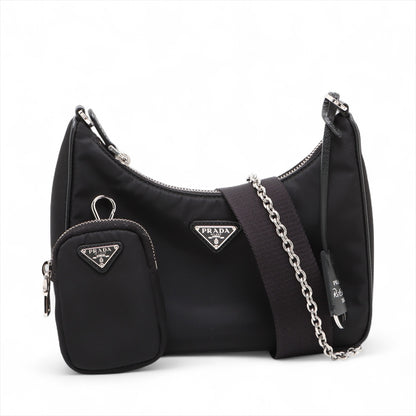 Re-Edition 2005 Econyl Nylon Pouch Crossbody Black