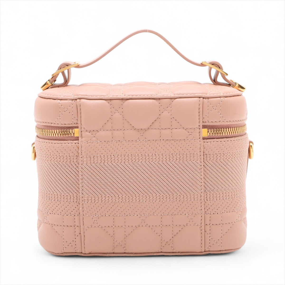 Vanity Case Canvas Cannage 2-Way Handbag Pink