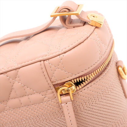 Vanity Case Canvas Cannage 2-Way Handbag Pink