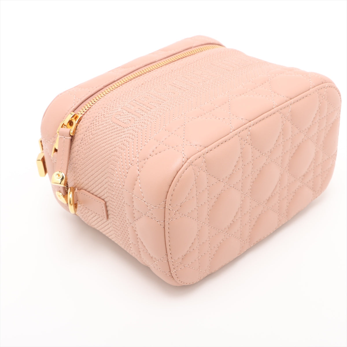 Vanity Case Canvas Cannage 2-Way Handbag Pink