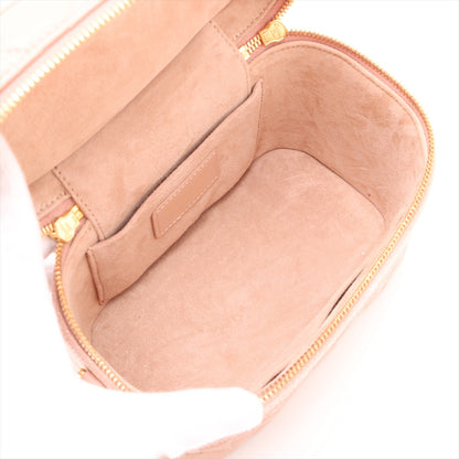 Vanity Case Canvas Cannage 2-Way Handbag Pink