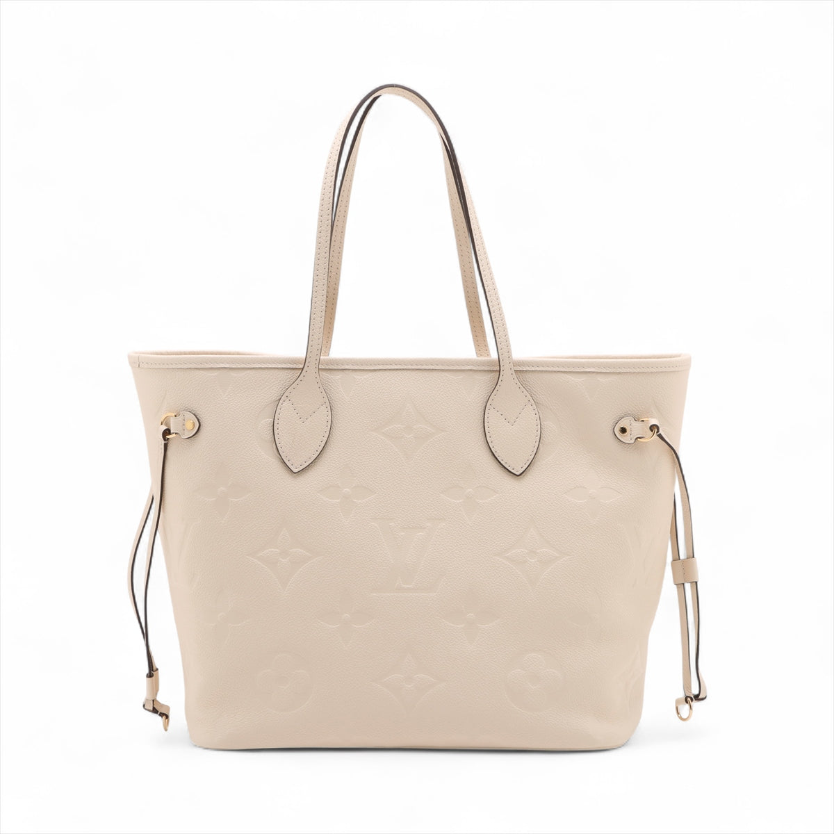 Neverfull MM Leather Empreinte Shopper Shoulder Bag White