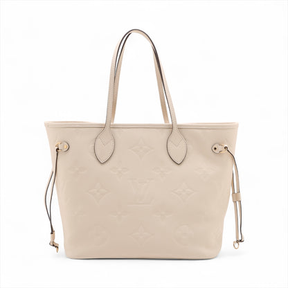 Neverfull MM Leather Empreinte Shopper Shoulder Bag White