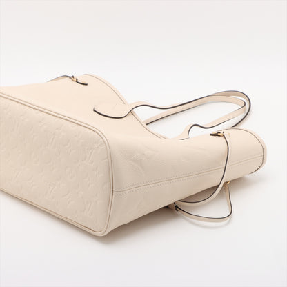 Neverfull MM Leather Empreinte Shopper Shoulder Bag White