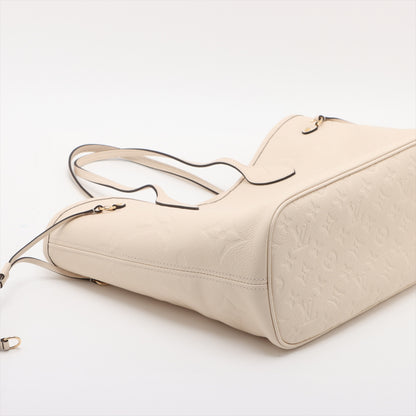 Neverfull MM Leather Empreinte Shopper Shoulder Bag White