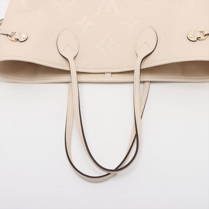 Neverfull MM Leather Empreinte Shopper Shoulder Bag White