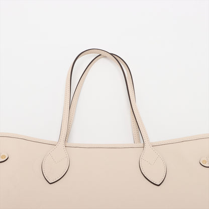 Neverfull MM Leather Empreinte Shopper Shoulder Bag White