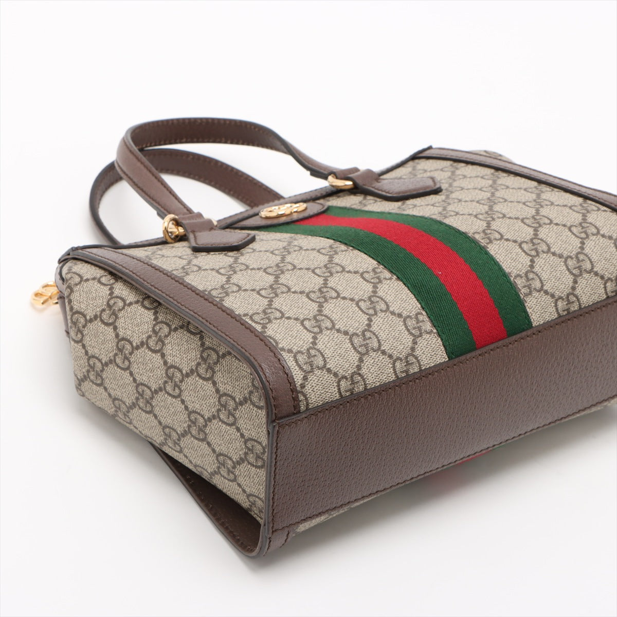 Ophidia GG Small Striped Canvas 2-Ways Tote Crossbody GG Supreme