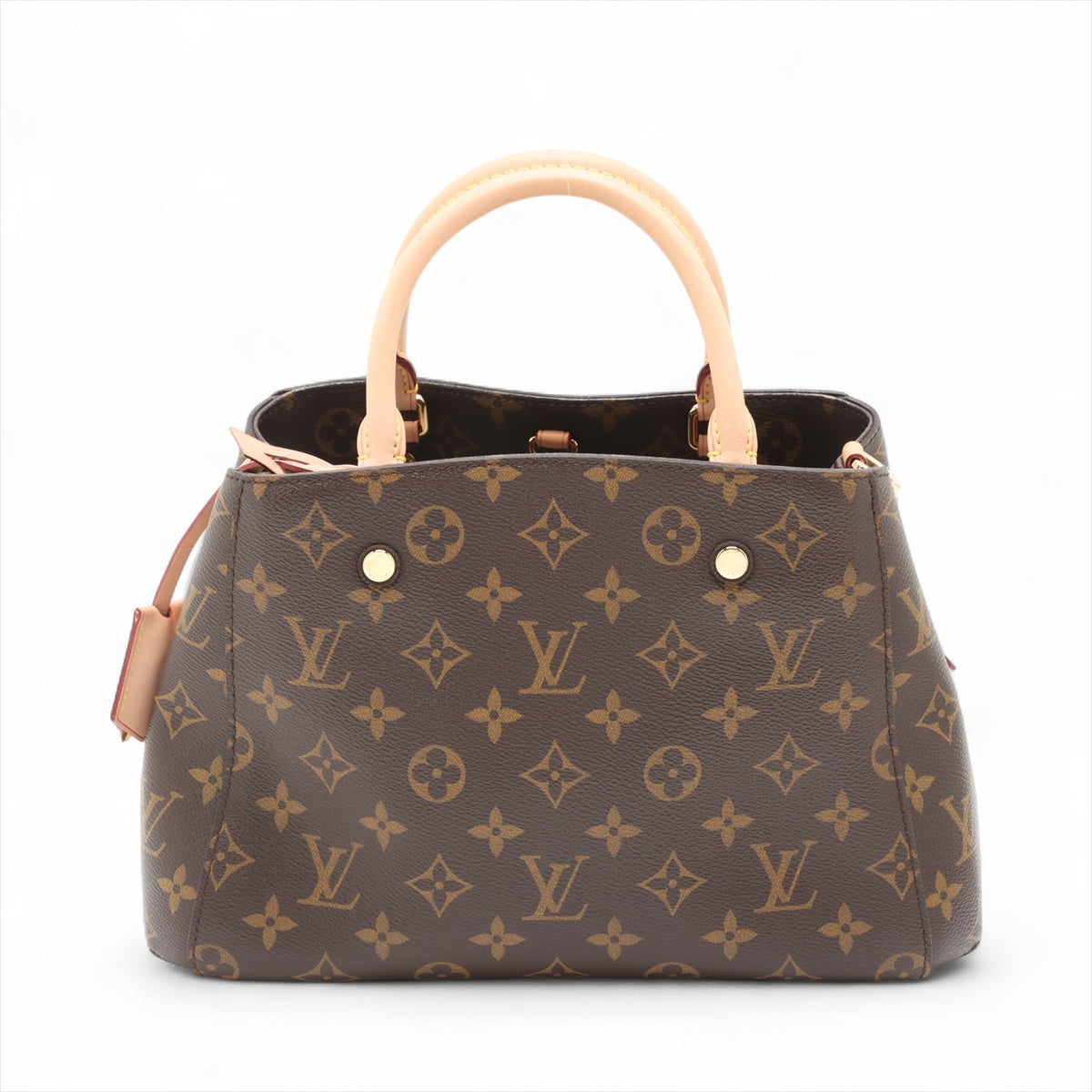 Bolsa Montaigne BB Monogram de lona com alça de mão 